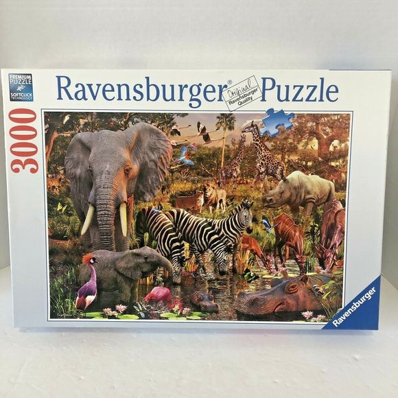 African Animals 3000 Piece‎ Puzzle by Ravensburger - Picture 1 of 4